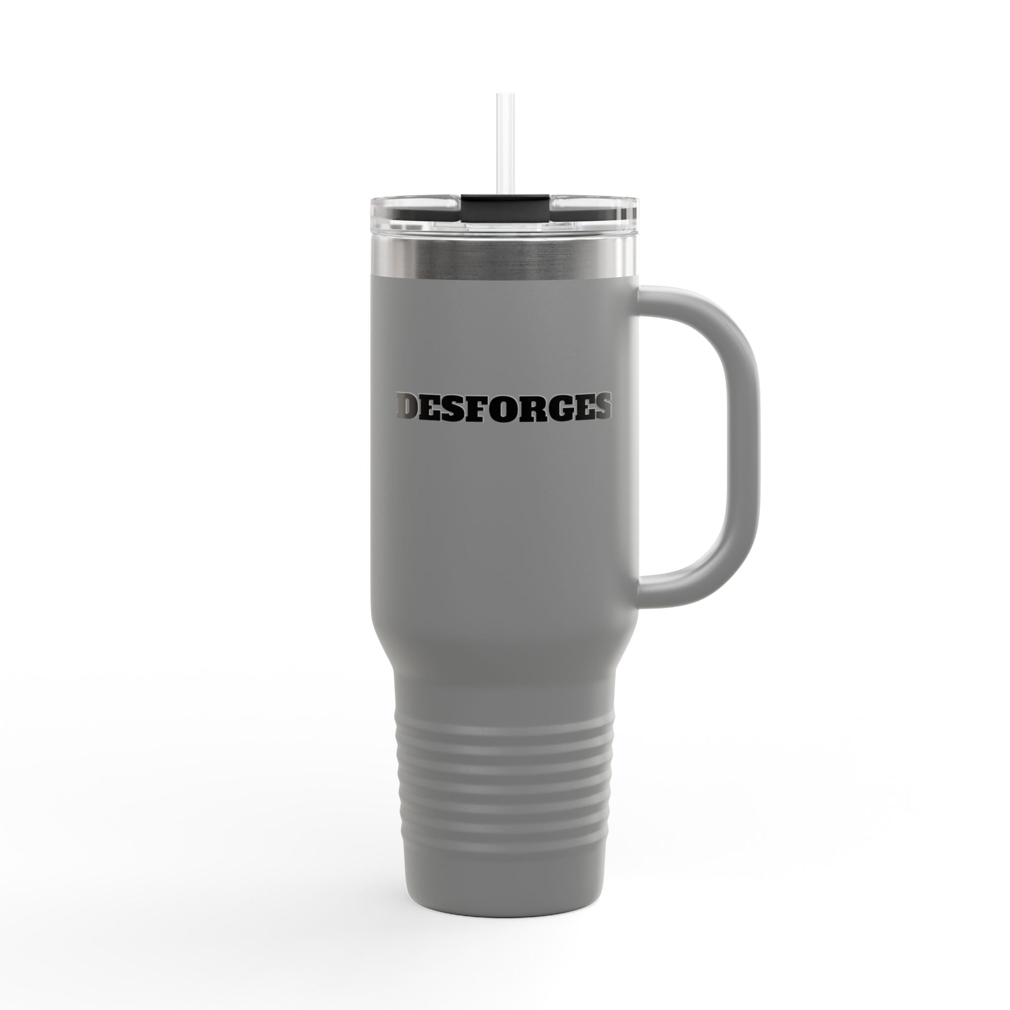 40oz Insulated Travel Mug — Durable Stainless Tumbler with Straw (Desforges)
