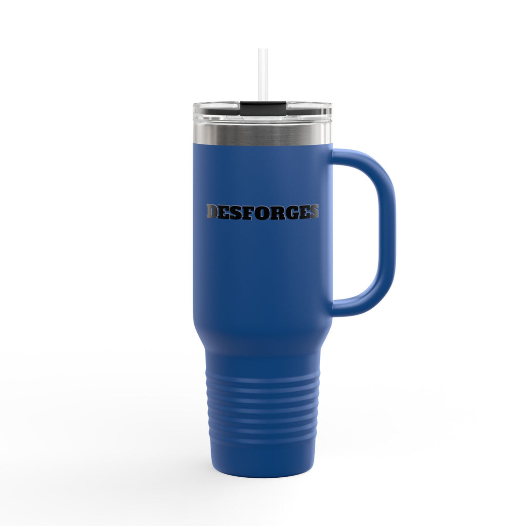 40oz Insulated Travel Mug — Durable Stainless Tumbler with Straw (Desforges)