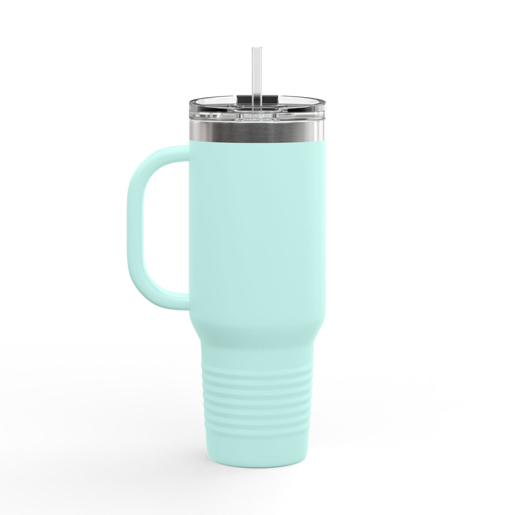 40oz Insulated Travel Mug — Durable Stainless Tumbler with Straw (Desforges)