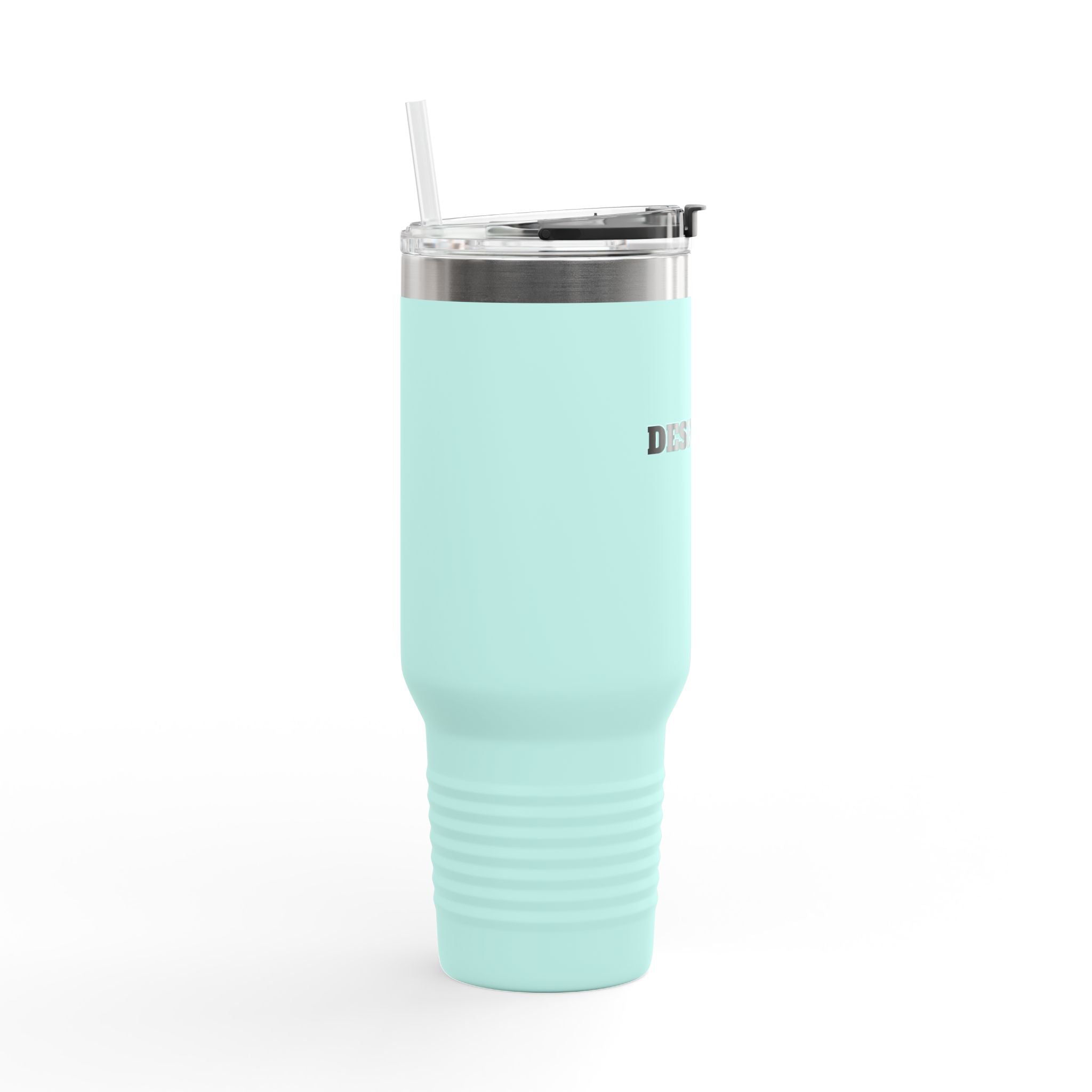 40oz Insulated Travel Mug — Durable Stainless Tumbler with Straw (Desforges)