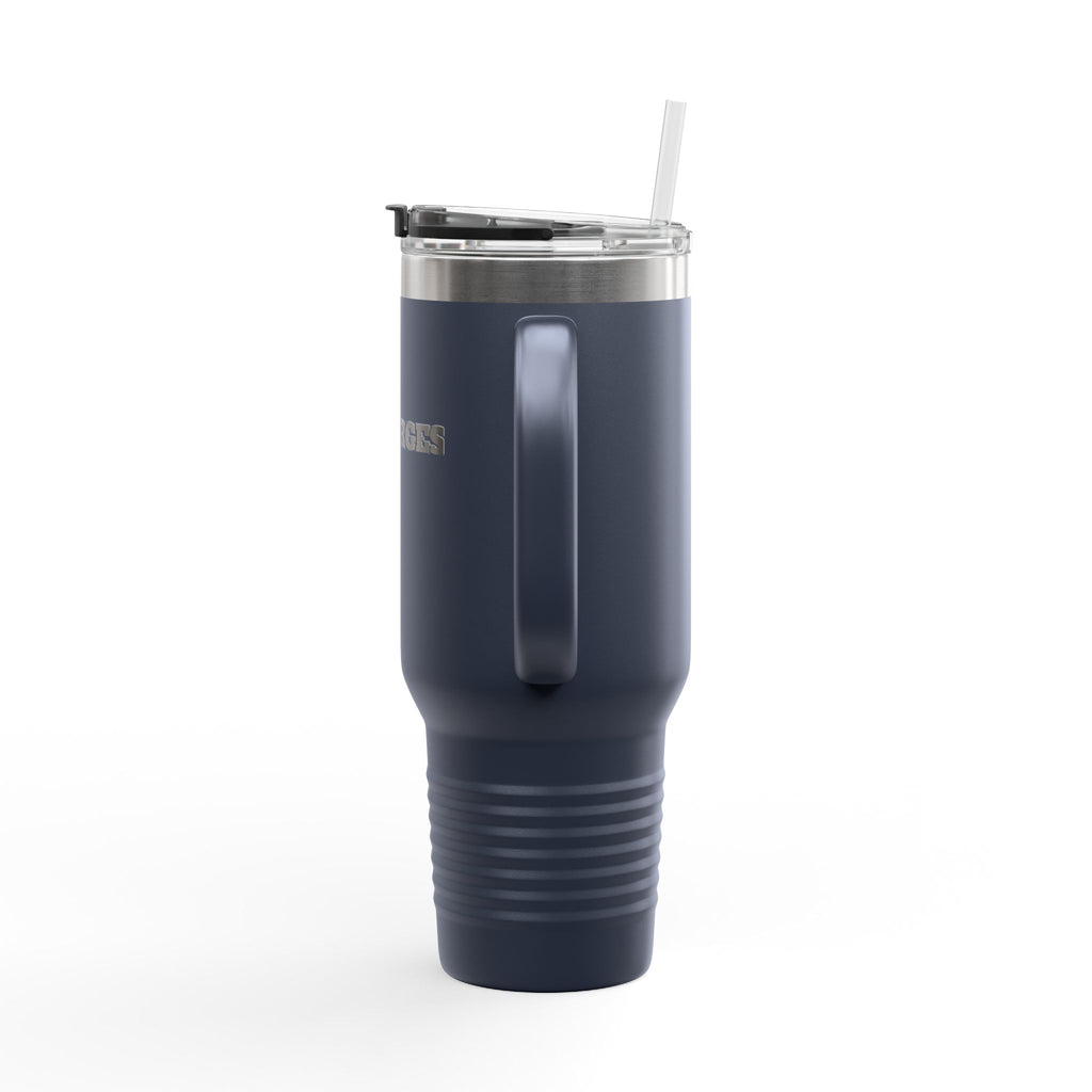 40oz Insulated Travel Mug — Durable Stainless Tumbler with Straw (Desforges)