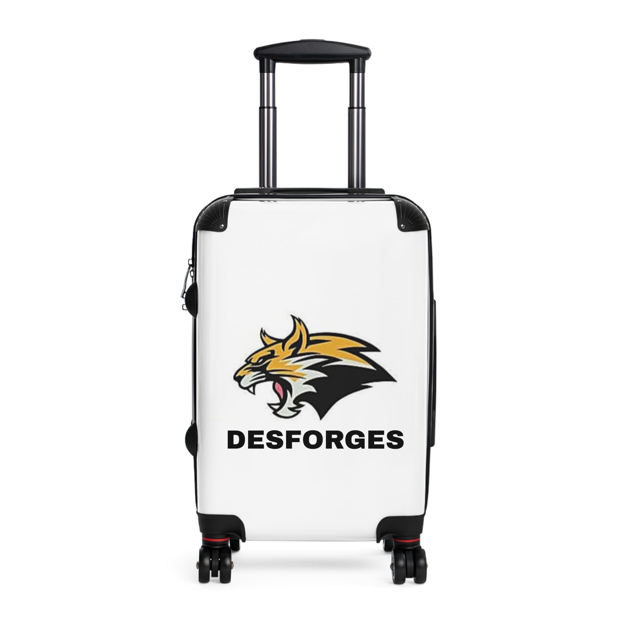Tiger Mascot Carry-On Suitcase — Personalized "DESFORGES" Travel Luggage