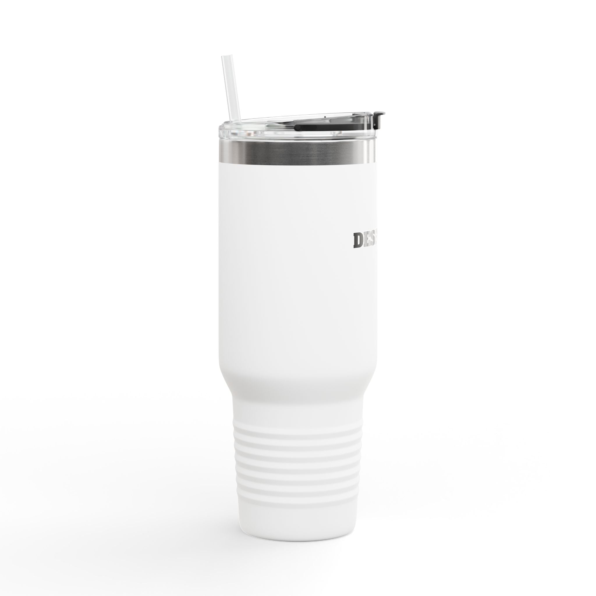 40oz Insulated Travel Mug — Durable Stainless Tumbler with Straw (Desforges)